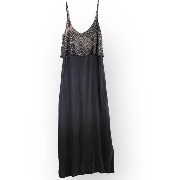 Gypsy 05 Tie Dye 100% Silk Maxi Dress Sleeveless Gray Size S NWT - Picture 6 of 10